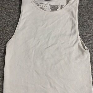 Primark White Ribbed Tank Top